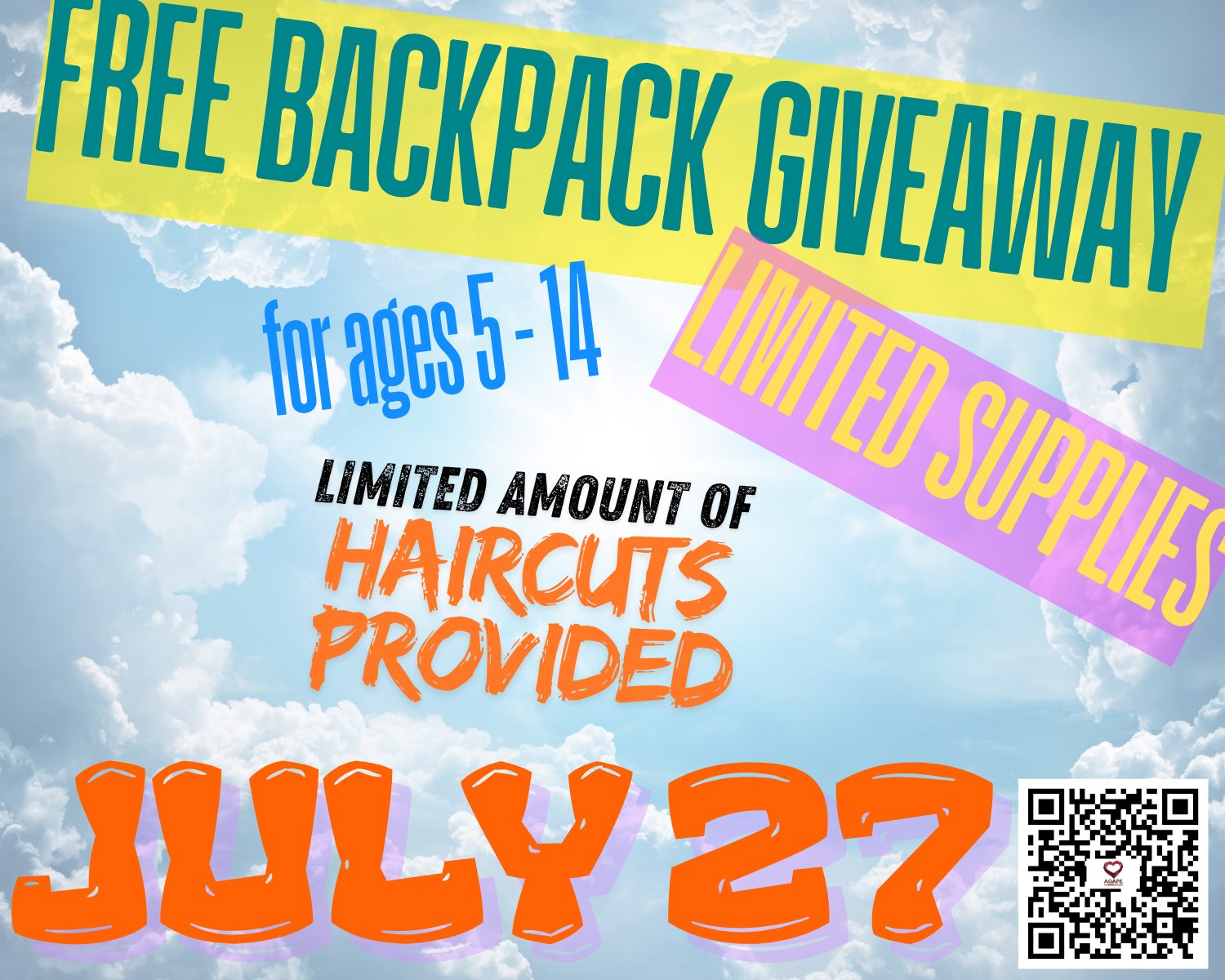 backpack giveaway promo